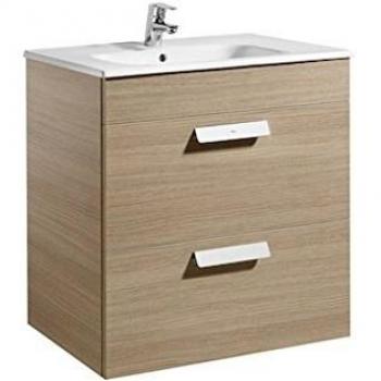 Meuble de bain Roca Unik 2 tiroirs 700 Chêne texturé