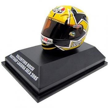 Mini Champ AGV V. Rossi Casco 397050096 Laguna Seca W.C. 2005 1/8 Scale