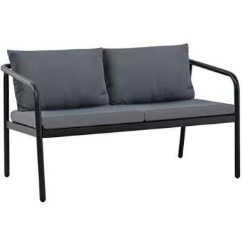 VidaXL Gartenbank 2 Sitzer Alu Lounge Sofa