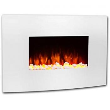 Wall‑Mounted Castlesfire Electric Fire, 58 × 91 × 18 cm (White/Black Edition)