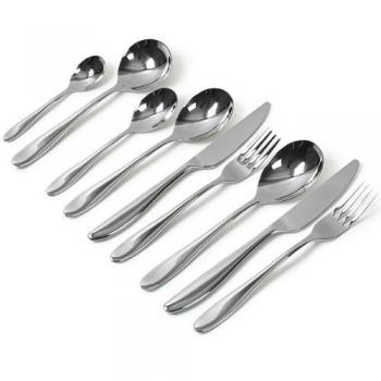 Stainless Steel All-Purpose Flatware Set (12 Knives, 12 Forks) + 8 Specialty Spoons
