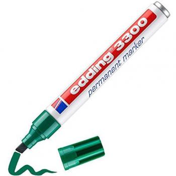 Edding 3300 10‑Stück Set Grün – Nachfüllbarer Permanentmarker