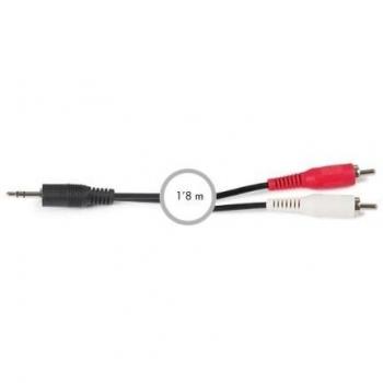 Cable audio jack 3'5 mm a 2 RCA 1'8 m AA-727