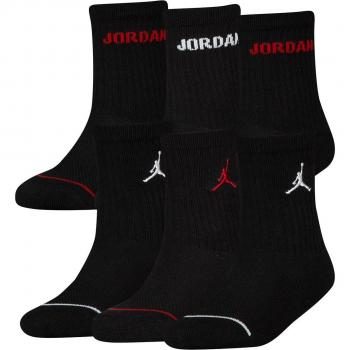 Pack de calcetines para niños Jordan Legend, 6 pares, talla 7-9, color negro