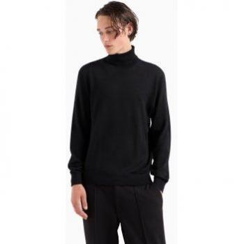 AX Men's Black High Neck Turtleneck XS