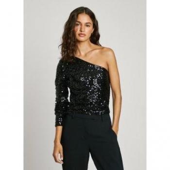 Pepe Jeans Top “Adele” Negra Largo/Trenzado