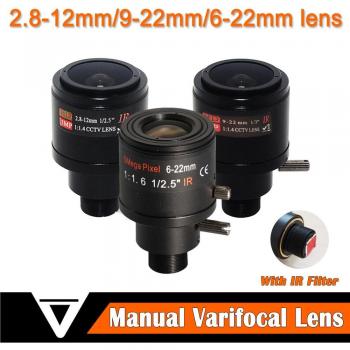CCTV Varifocal Lens 2.8-12mm with IR Filter and M12 Mount