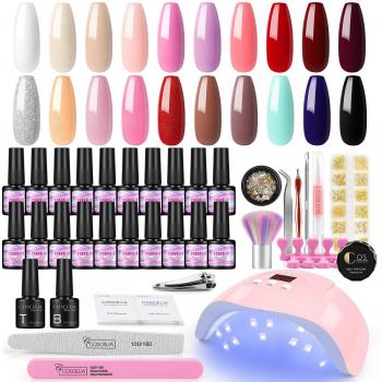 Coscelia Premium Gel & Lampe UV pour Ongles Semi Permanents