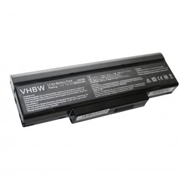 Spare Battery 6600 mAh 11.1 V per Asus F3 & M50‑M51 (nero)