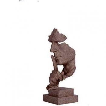 Silent Abstract Resin Statue for Office Decor 12.4 inches Tall