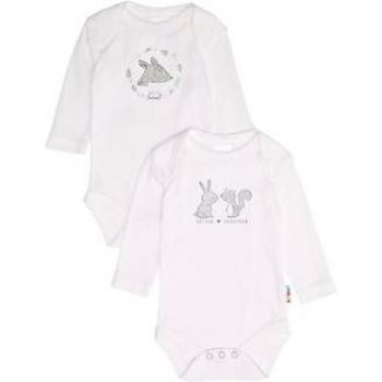 Liliput Baby Body – Wild Forest / Better Together, Grau/Weiß, 2‑Pack