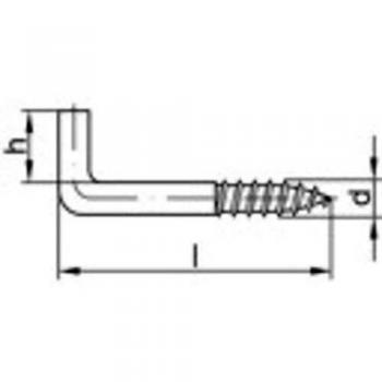 Toolcraft Gancio a vite 25 mm, 100 pezzi – Acciaio zincato