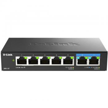 D-Link DMS-107/E Netzwerk-Switch Unmanaged Gigabit Ethernet (10/100/1000) Schwarz (DMS-107/E)