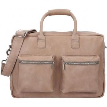 Cowboysbag Grau Leder Aktentasche für Laptops bis 42 cm