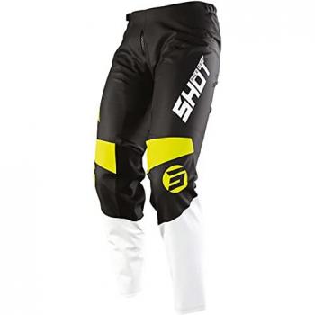 Pantalones de Motocross Shot Devo Storm para Niños en Negro Amarillo