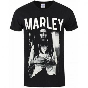 Bob Marley Unisex T-Shirt van Katoen XXL Zwart