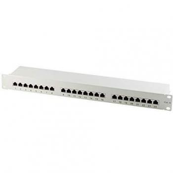 Patch Panel 24 Porte Cat.6 Montaggio Rack Grigio