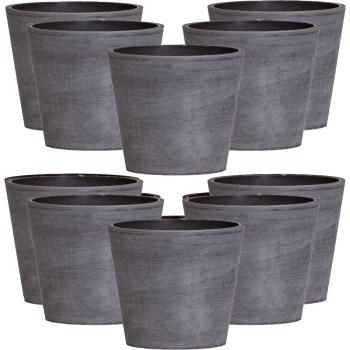 Cono Truncado 20 cm, Dark Grey, 100% Recycled, Handcrafted, Italian Design – Wellhome Nova Vita