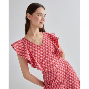 Top de Mujer con Volantes y Escote V Green Coast