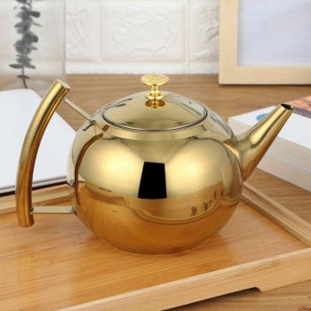Elegant Golden Silver Teapot for Home Use