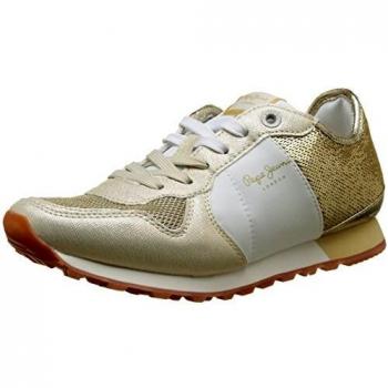 Pepe Jeans London Verona W Sequins, Sneakers Femme, Or