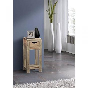 Sheesham 29 cm x 29 cm x 65 cm Beistelltisch – Naturgrau #31