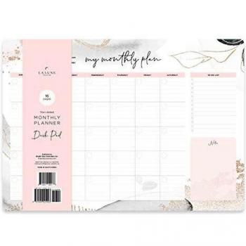La Lune Collection Floral Monthly Organizer Check List (Pink Abstract)
