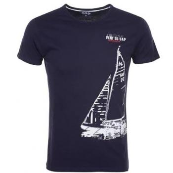 Tee Vent Du Cap a Maniche Corte Ecadrio Blu Navy per Bambino 4 anni