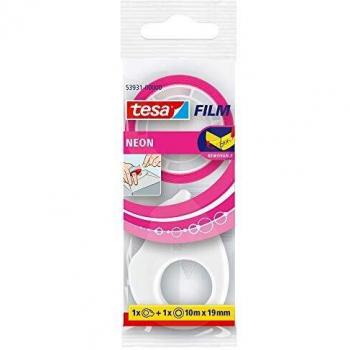 Tesa Mini Abroller weiß inkl. tesafilm Neon sortiert
