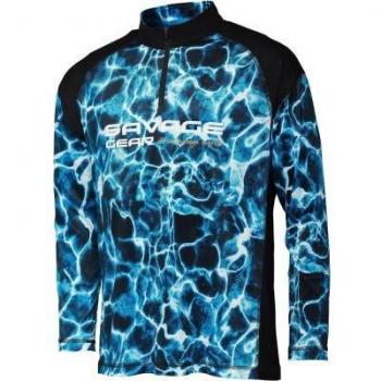 Savage Gear Marine UV Langarm-Tee S Sea Blue