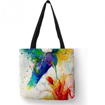 Sac à Main Aquarelle Animalier en Lin