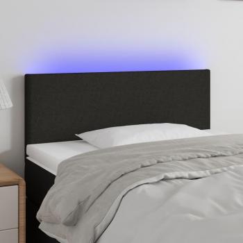 Accessoire de lit LED Noir 100×5×78/88 cm textile