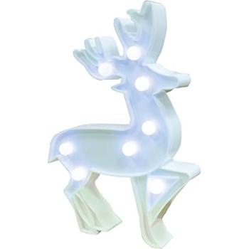 St Helens White Reindeer LED Nightstand Lamp – Child-Friendly Soft Illumination