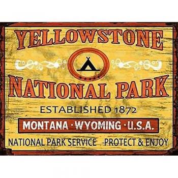 Étiquette décorative « Yellowstone National Park »
