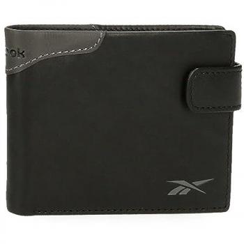 Cartera Reebok Club Horizontal Unisex con Cierre de Click en Negro