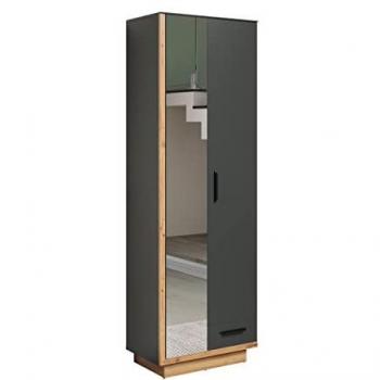 Trendteam Schuhschrank Garderobenschrank Synnax, anthrazit grau / Coast Evoke Eiche