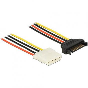 Câble d'alimentation SATA 15 Pin à Molex 4 Pin Delock, 50 cm