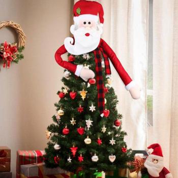Christmas Tree Decoration Santa Hat and Scarf