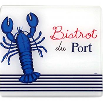 Bistrot du Port Glass Trivet – Blue & White