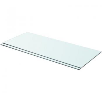 Panneaux d'étagère Prolenta 70 mm, verre transparent, 2 pièces