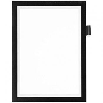 Marco magnético Duraframe Note A4 con cierre magnético y soporte para bolígrafo, color negro