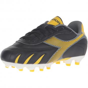 Diadora Junior Soccer Cleat Pilone L – Black/Yellow/Grey, 6.5M US