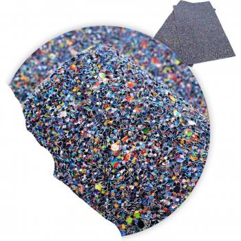20x34cm Chunky Glitter Faux Leather Sheet