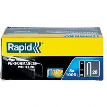 Rapid White Cable Staples 28 mm, 11 mm