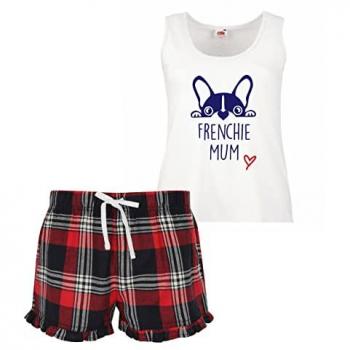 60 Second Makeover Women's Frenchie Mum Pyjama Set in Red – Size XL
