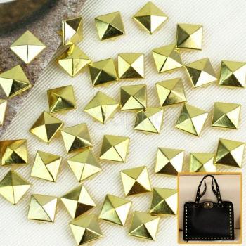 100 x clous décoratifs dorés 12mm pour chaussures et bracelets