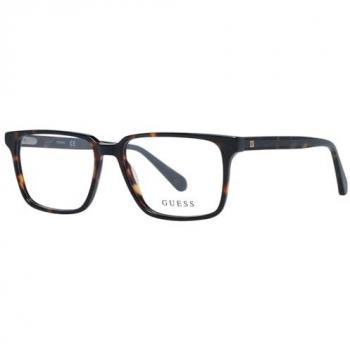 Guess Men’s Dark Havana Rectangle Eyewear – Brown, Unisex