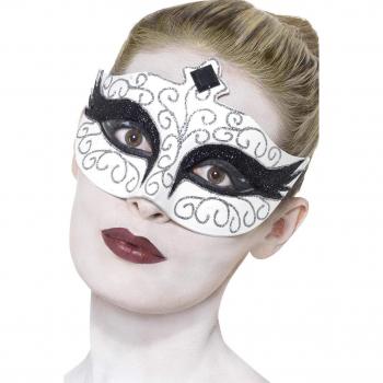Ebon Swan Gaze Cover – One‑Size, White with Tiara Detail
