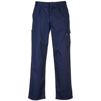 BizWeld's 2XL Navy Blue Flame Resistant Cargo Pants with 31 waist