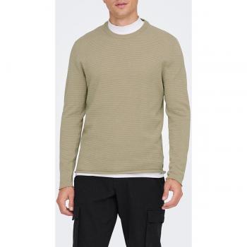 Jersey Only & Sons Niguel 12 Rayas Cuello Redondo Beige